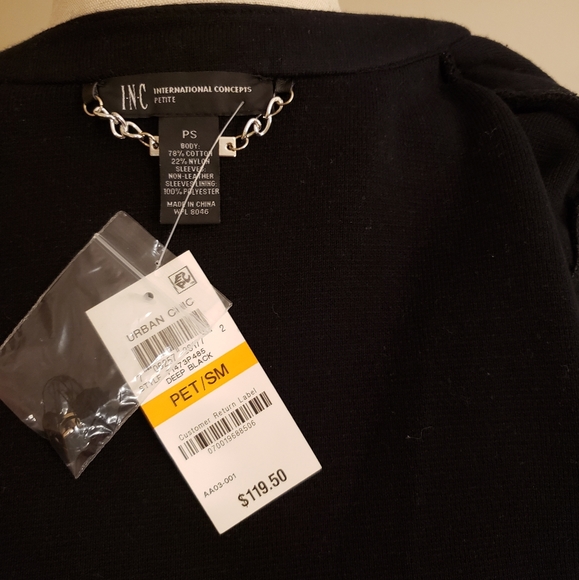 INC Black Jacket w/Zipper Design - Petite Small - Picture 6 of 6